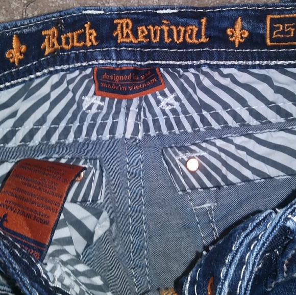 LN~ Rock Revival Arisa Straight Jeans size 25 - Picture 2 of 3